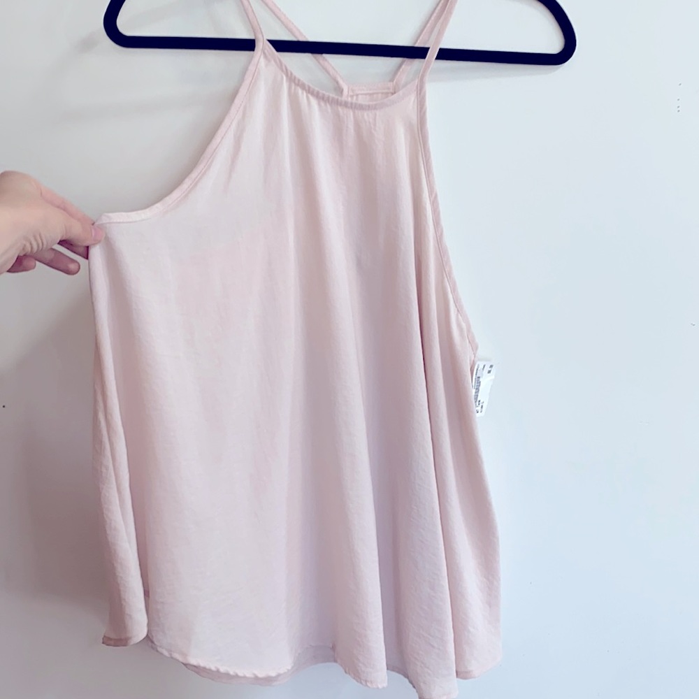Pink halter tank top